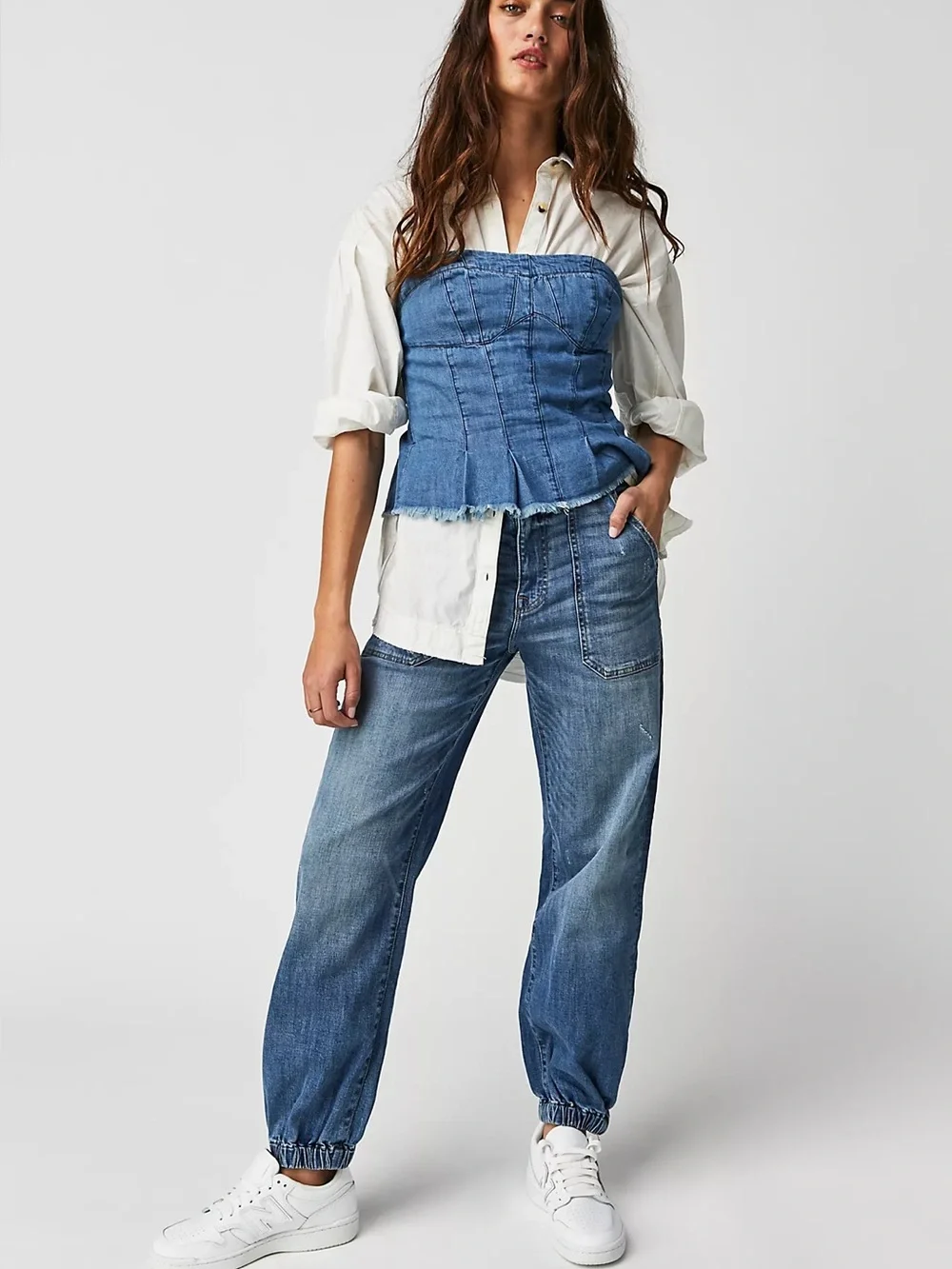 Free People Driftwood Jogger Jeans Women 27